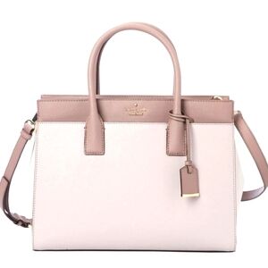 Kate Spade Cameron Street Candance Hand bag colorblock Porcini Satchel purse GUC